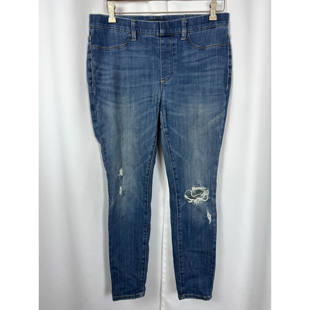 Judy Blue Distressed Skinny Fit Jeans Medium Wash High Rise Denim Size 13/31